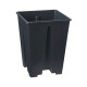 Square plant pots with anti-root-spiralling grooves 2.6 L, 3.4 L, 5.8 L