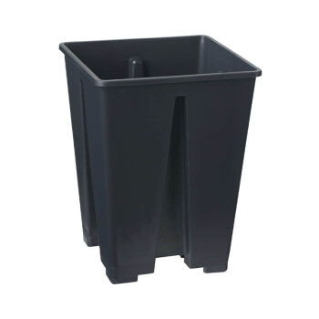 Square plant pot with anti-root-spiralling grooves 5.8 L
