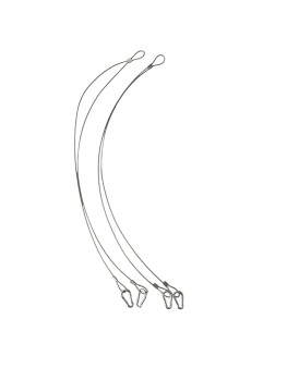 Wire-lampeophæng med øjer og karabinhager 10 kg
