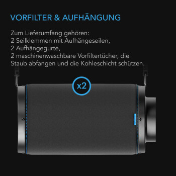 AC Infinity aktivt kulfilter 357 m³/t - 1308 m³/t