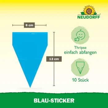 Neudorff Blå klistermærker 8 x 13 cm, 10 stk., mod trips