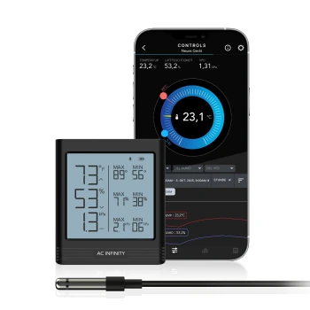AC Infinity Smart Hygrometer B1 – VPD-klimamåler med ekstern sensor