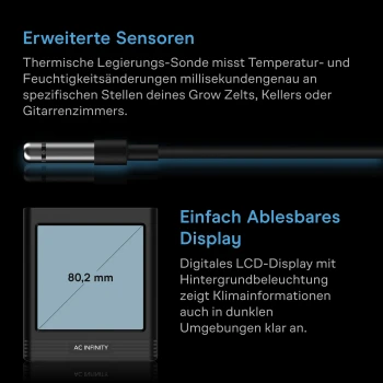AC Infinity Smart Hygrometer B1 – VPD-klimamåler med ekstern sensor