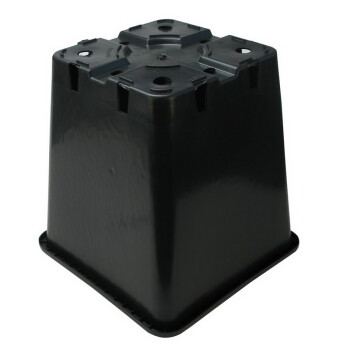 Square pot 25 x 25 x 25,5 cm Black - 11 L