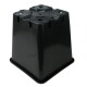 Square pot 25 x 25 x 25,5 cm Black - 11 L