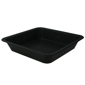 Square Saucer Black 23 x 23 cm
