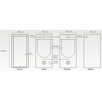 HOMEbox Ambient Q100 - 100 x 100 x 200 cm