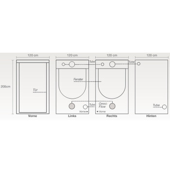 HOMEbox Ambient Q120 - 120 x 120 x 200 cm