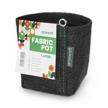 Gronest Fabric Pot 1 L 9 x 9 x 11 cm
