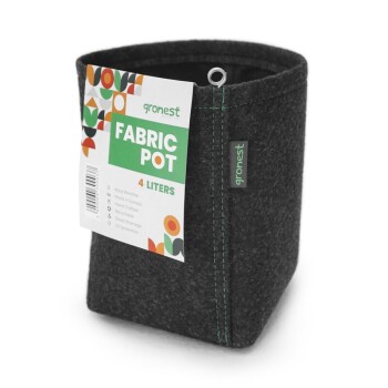 Gronest Fabric Pot 4 L 14 x 14 x 20 cm