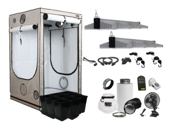 Homebox 120x120x220 cm Grow Kit LED 2x Sanlight EVO 4-120...