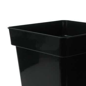 Square pot 20 x 20 x 27cm Black -7 L