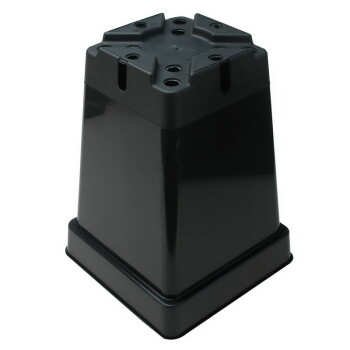 Square pot 20 x 20 x 27cm Black -7 L