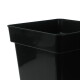 Square pot 20 x 20 x 27cm Black -7 L
