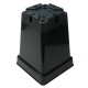 Square pot 20 x 20 x 27cm Black -7 L
