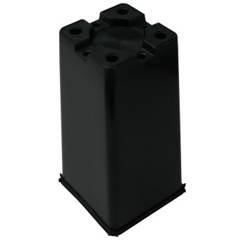 Square Pot 12 x 12 x 20cm Black - 2 L