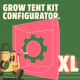 Grow Tent complete kit configurator 120x120x200-220 cm